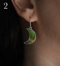 Load image into Gallery viewer, Northern Lights in Scotland Earrings, Synthetic Opal - Monarch Opal, Sterling silver.
