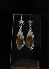 Load image into Gallery viewer, Scottish Highland Earring #2, Moss Agate, Sterling silver.
