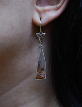 Load image into Gallery viewer, Scottish Highland Earring #1, Moss Agate, Sterling silver.
