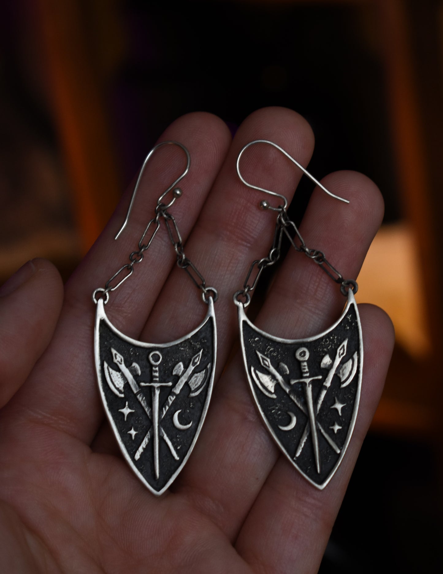 MADE TO ORDER- Armory Earrings - Sterling silver.