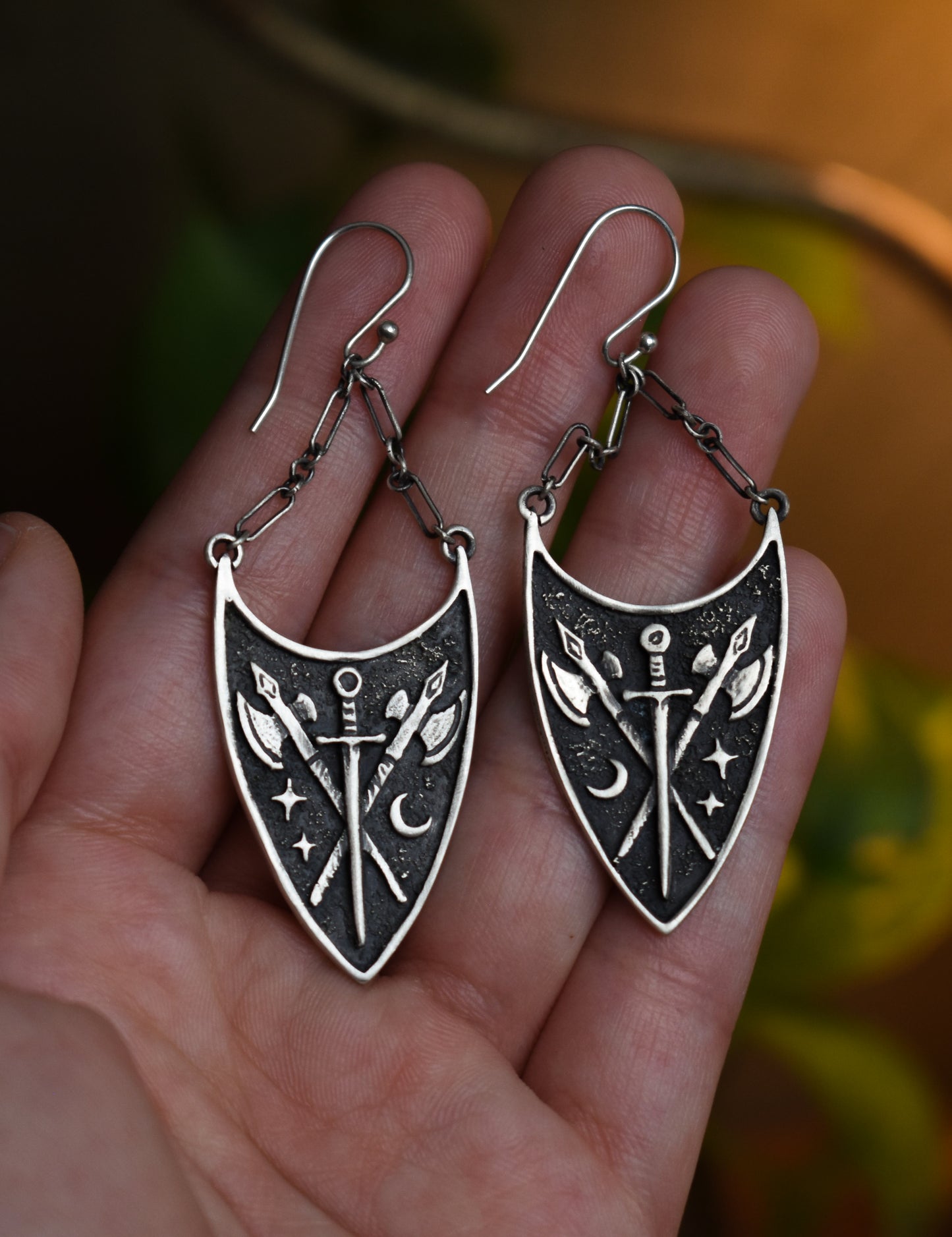 MADE TO ORDER- Armory Earrings - Sterling silver.