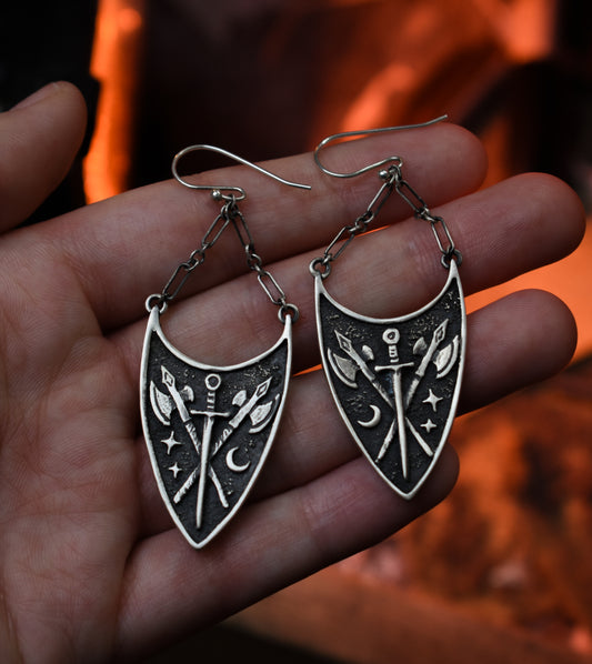 MADE TO ORDER- Armory Earrings - Sterling silver.