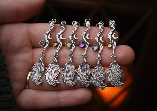 Besoms for a Witch, Sterling silver.