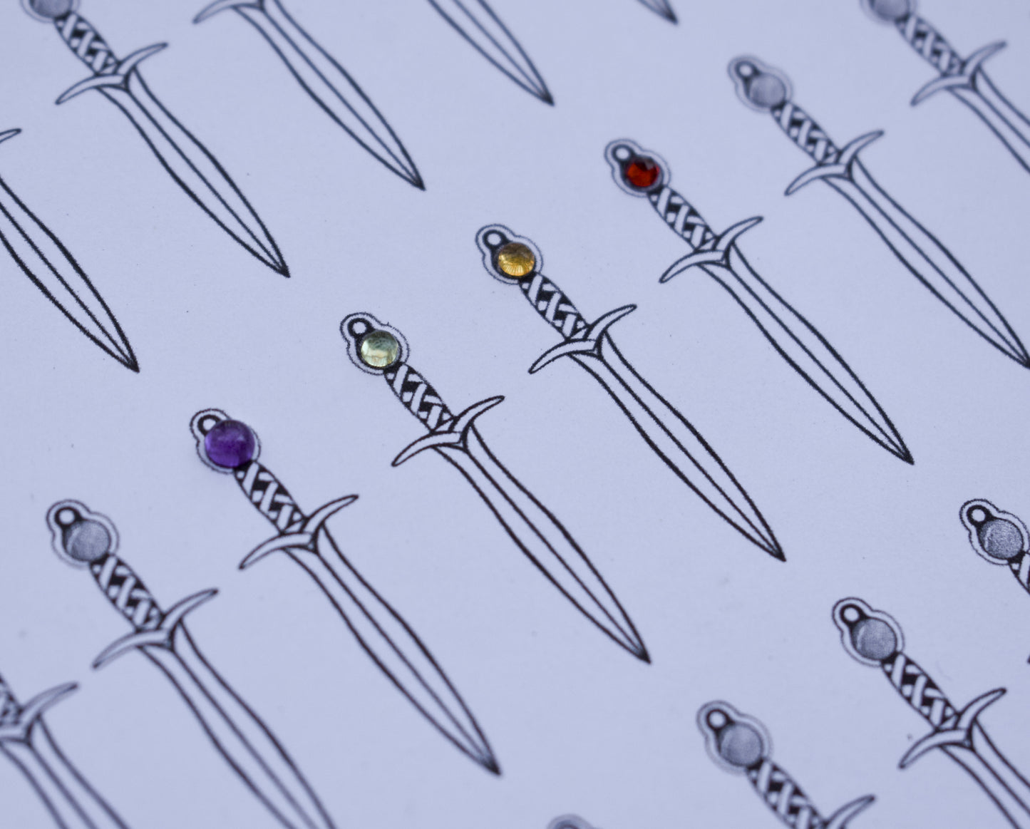 MADE TO ORDER - Fantasy Swords, Sterling silver.