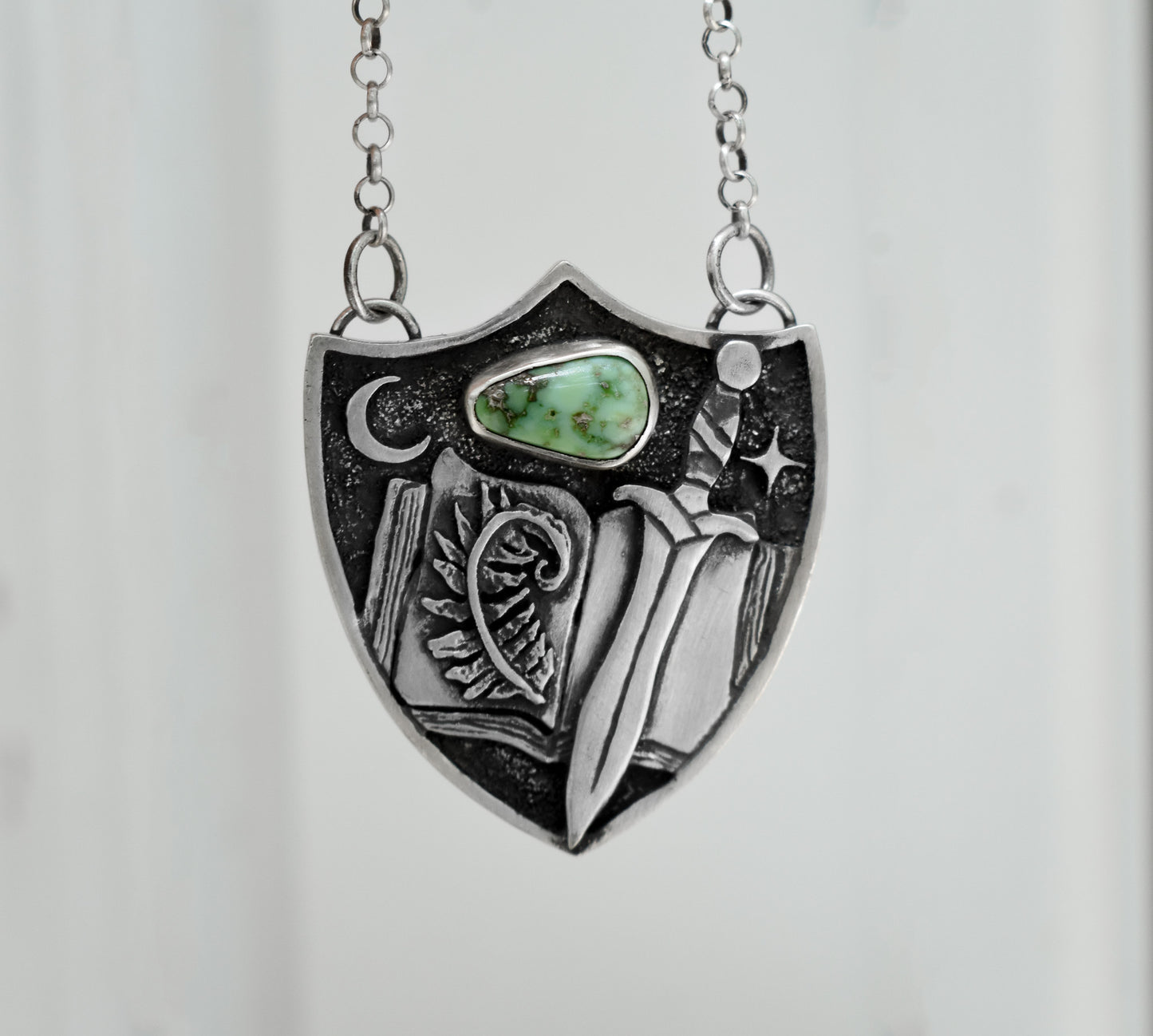 MADE TO ORDER - Fantasy Shield - Sterling silver