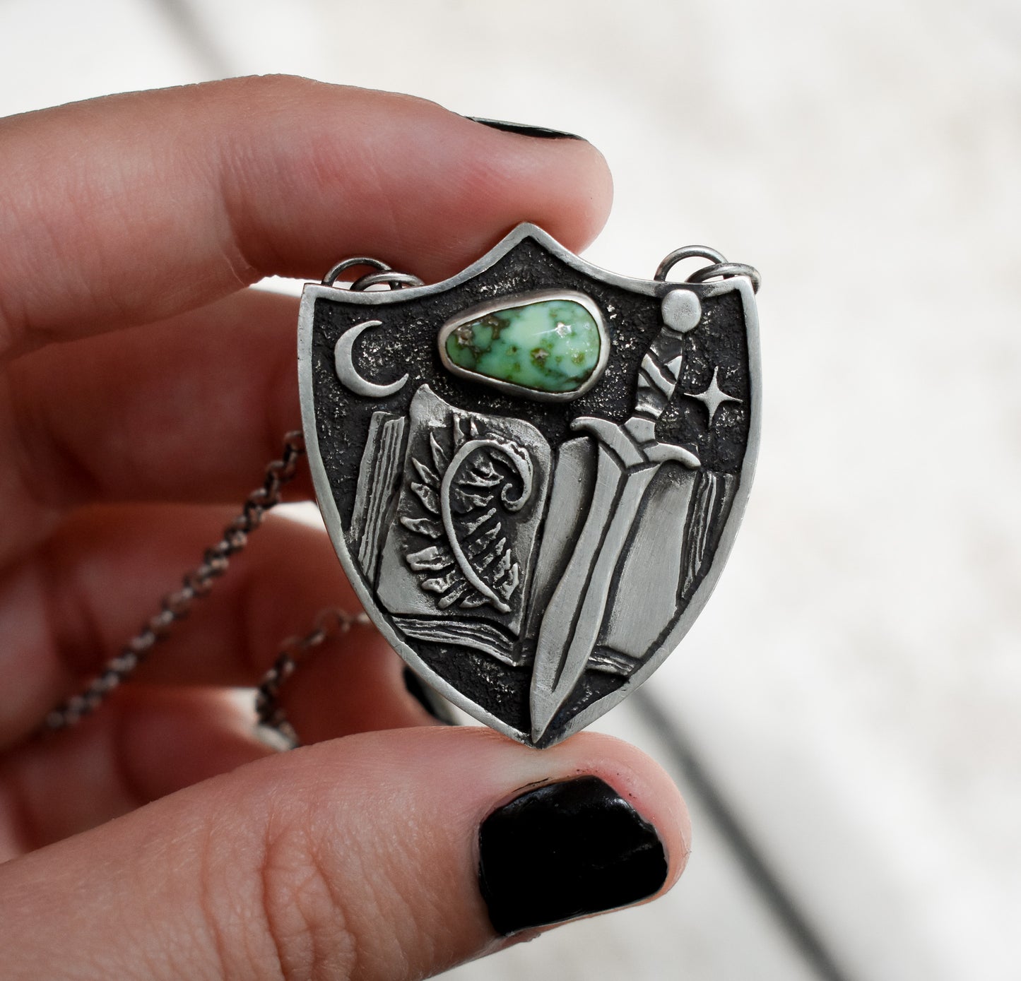 MADE TO ORDER - Fantasy Shield - Sterling silver