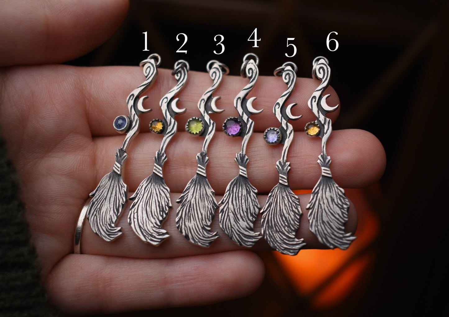 Besoms for a Witch, Sterling silver.