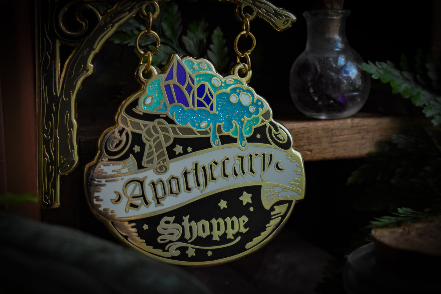 Enamel Pin - Apothecary Shoppe Sign